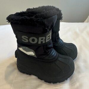 Sorel Size 7 Kids Toddlers Baby Winter Boots Black